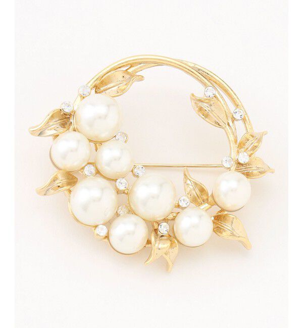 ANY SIS「ドロップパール調 ブローチ」|ブローチ・コサージュ|