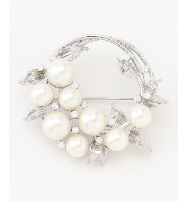 ANY SIS「ドロップパール調 ブローチ」|ブローチ・コサージュ|シルバー