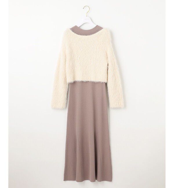 ANY SIS「【2SET】シャギー ニット &times; ワンピース セット」|ワンピース|