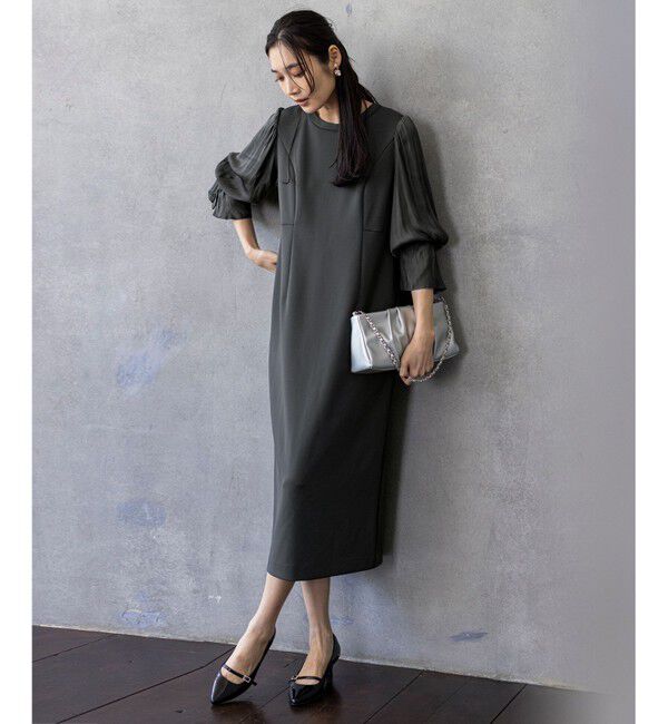 ANY SIS「【洗える】ベルスリーブナロー ドレス」|ドレス|