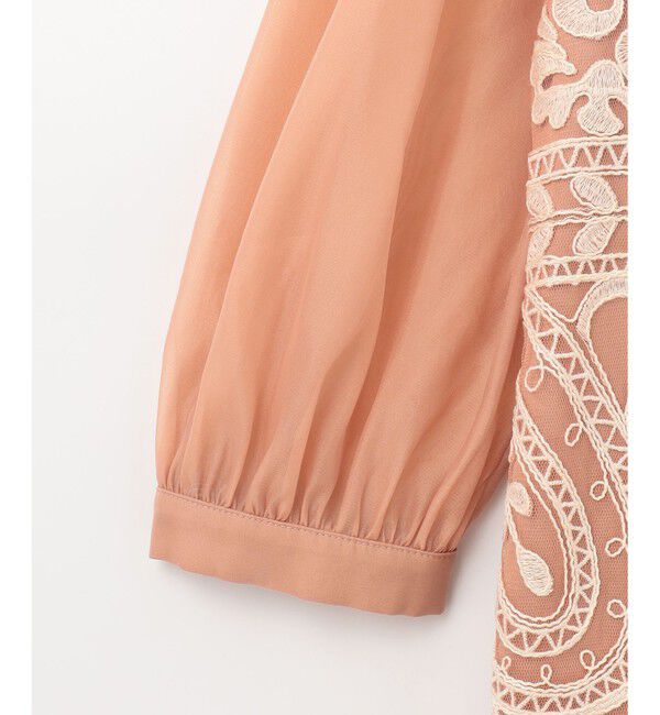 GRACE CONTINENTAL「オーガン袖コード刺繍ドレス」|ドレス|