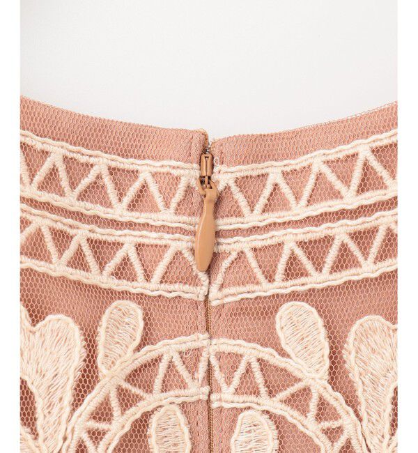 GRACE CONTINENTAL「オーガン袖コード刺繍ドレス」|ドレス|