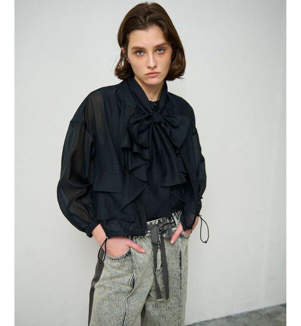 Grace Class「シアードレープブルゾン」|ブルゾン・スタジャン|ブラック