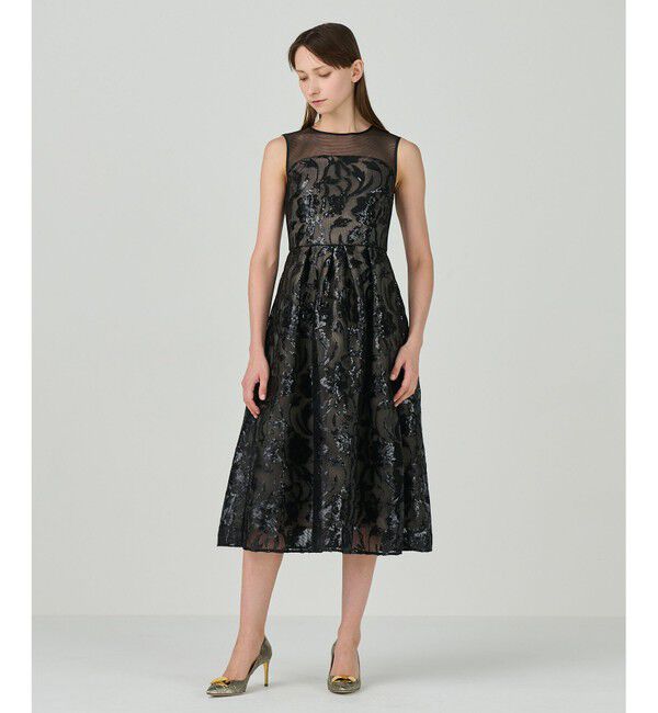 Grace Class「スパンコールエンブロイダリードレス」|ドレス|ブラック