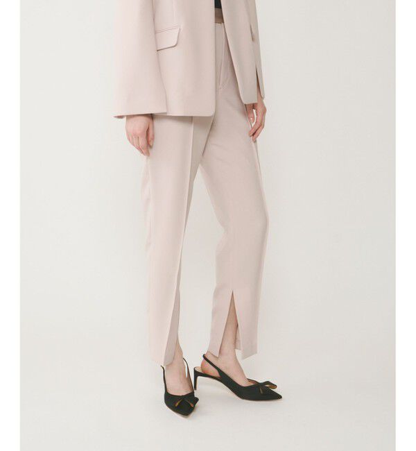  「インサイドスリットスリムパンツ」|その他|ベージュ