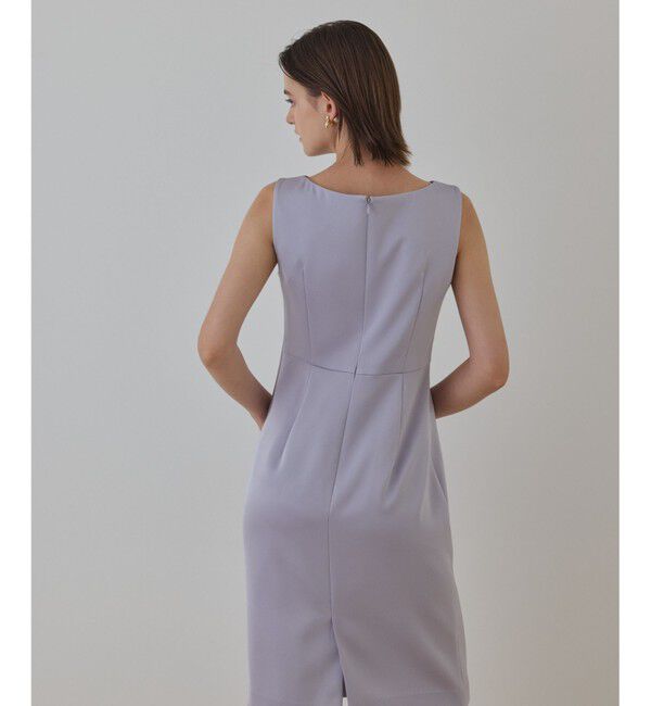 GRACE CONTINENTAL「サテンクロスドレープワンピース」|ドレス|