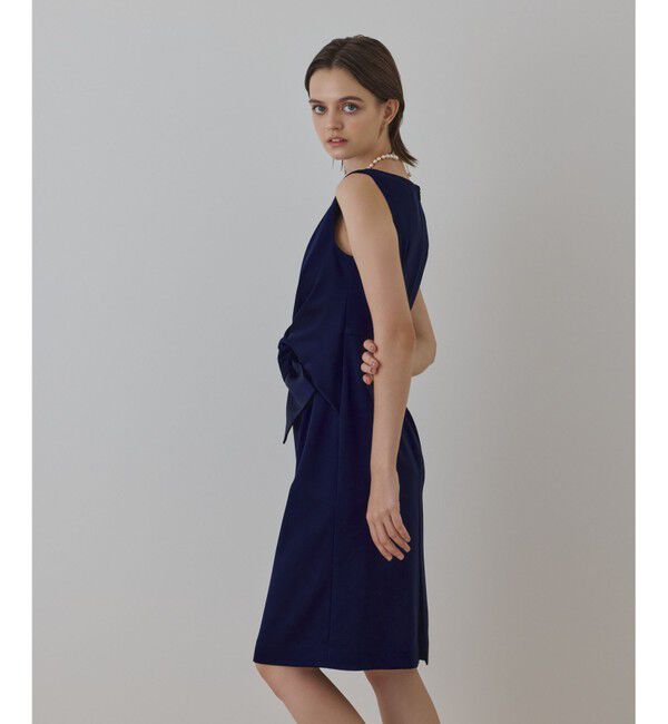 GRACE CONTINENTAL「サテンクロスドレープワンピース」|ドレス|