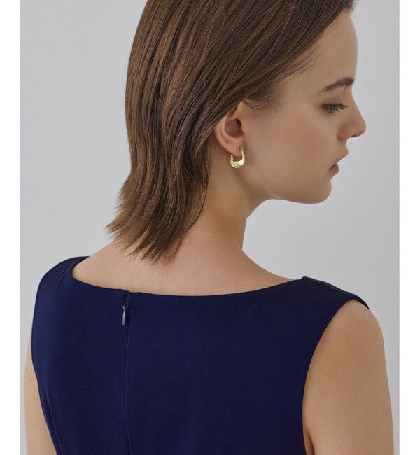 GRACE CONTINENTAL「サテンクロスドレープワンピース」|ドレス|