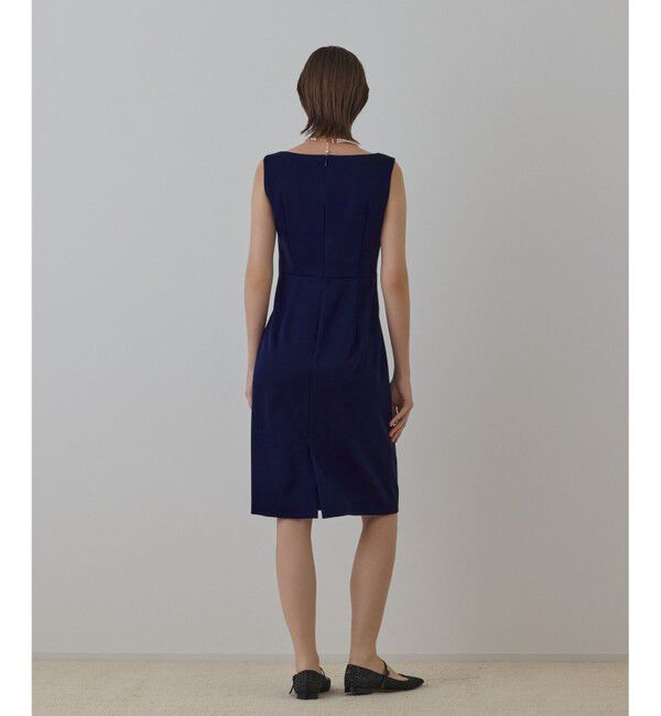 GRACE CONTINENTAL「サテンクロスドレープワンピース」|ドレス|