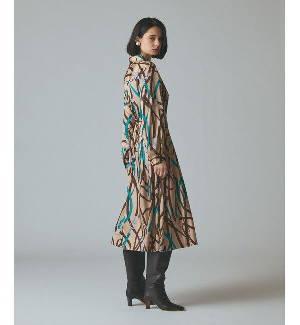 Grace Class「ベルトプリントシャツドレス」|ワンピース|