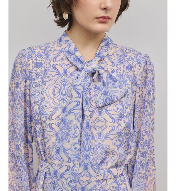 GRACE CONTINENTAL「ダマスク柄風プリントワンピース」|ワンピース|