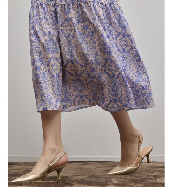 GRACE CONTINENTAL「ダマスク柄風プリントワンピース」|ワンピース|