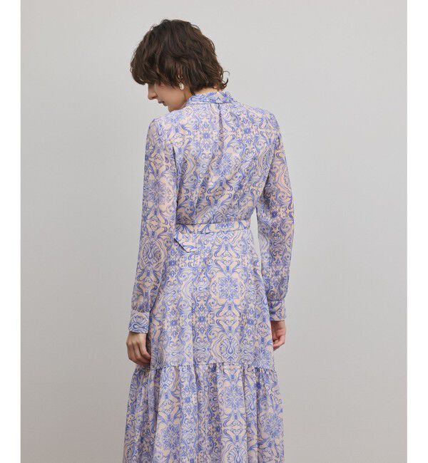 GRACE CONTINENTAL「ダマスク柄風プリントワンピース」|ワンピース|