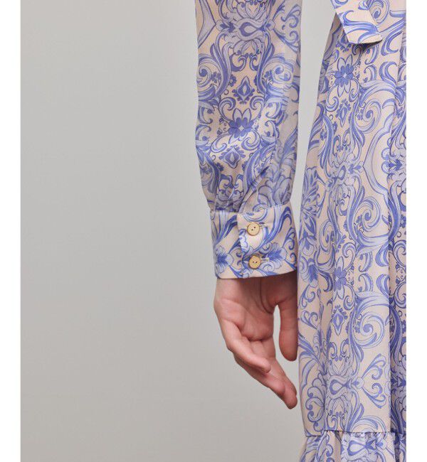 GRACE CONTINENTAL「ダマスク柄風プリントワンピース」|ワンピース|