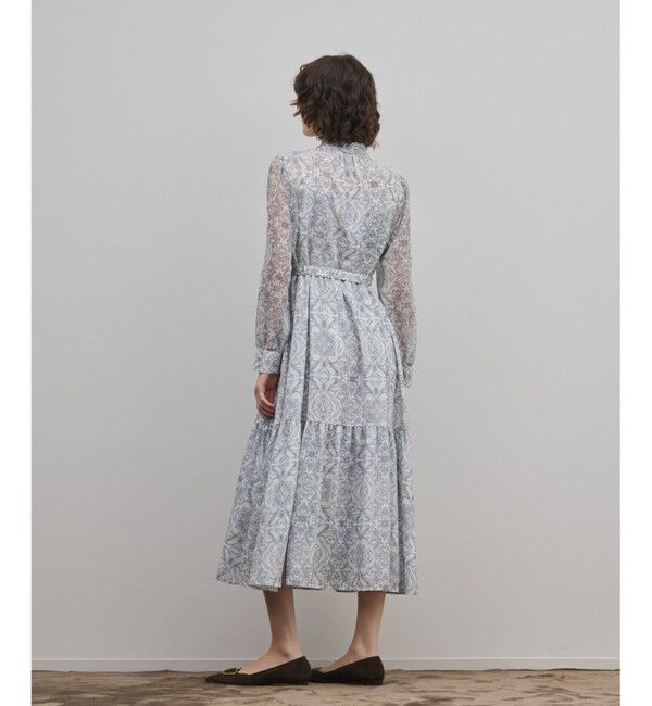 GRACE CONTINENTAL「ダマスク柄風プリントワンピース」|ワンピース|