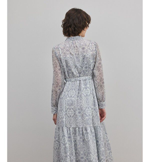 GRACE CONTINENTAL「ダマスク柄風プリントワンピース」|ワンピース|
