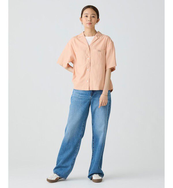 LACOSTE「リネン&times;レーヨンオープンカラーシャツ」|シャツ・ブラウス|