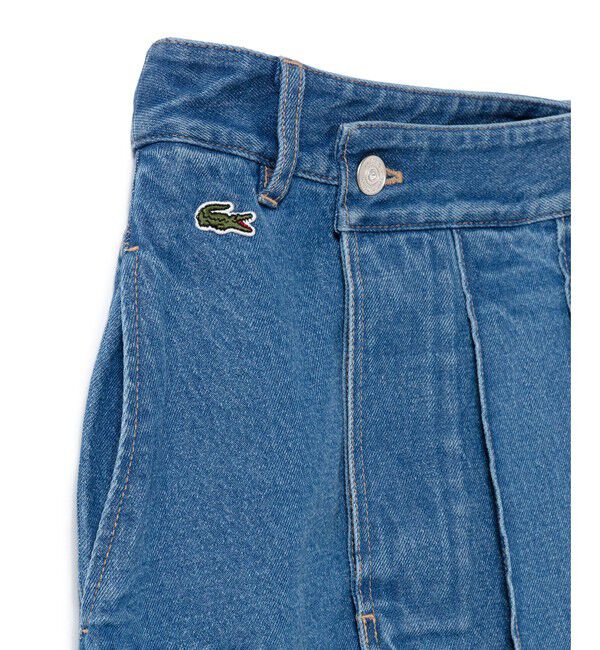 LACOSTE「アシンメトリーデニムプリーツラップスカート」|スカート|