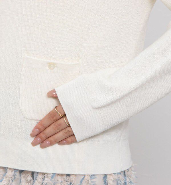 NOLLEY'S「《手洗い可能》ESPOIR 16G片畦クルーネックカーディガン」|カーディガン|