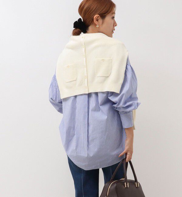 NOLLEY'S「《手洗い可能》ESPOIR 16G片畦クルーネックカーディガン」|カーディガン|