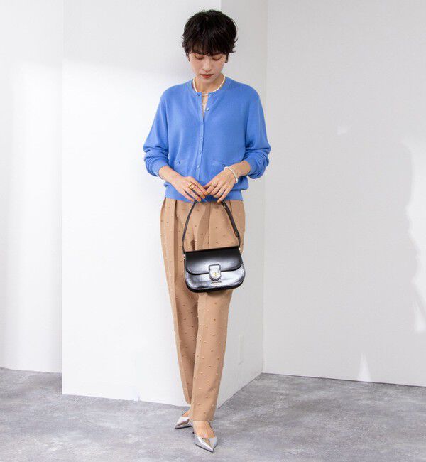 NOLLEY'S「《手洗い可能》ESPOIR 16G片畦クルーネックカーディガン」|カーディガン|