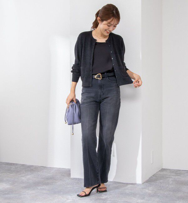 NOLLEY'S「《手洗い可能》ESPOIR 16G片畦クルーネックカーディガン」|カーディガン|