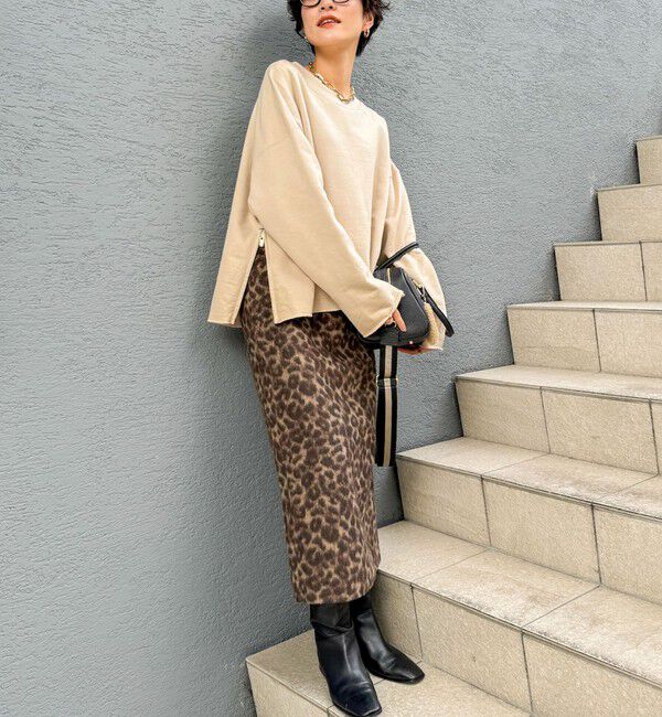 Rie Miller「ひょう柄タイトスカート」|タイト|