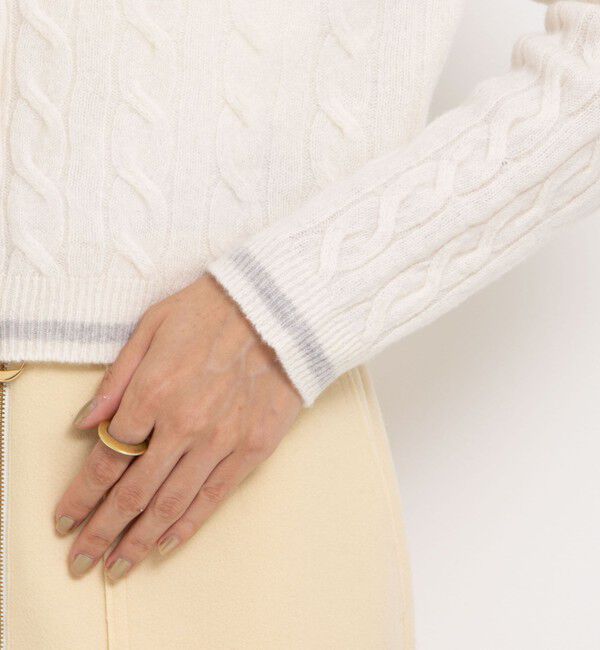 NOLLEY'S「ホールガーメントケーブル柄配色カーディガン」|カーディガン|