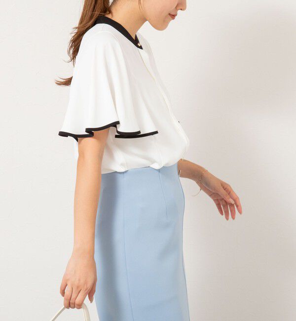 NOLLEY'S sophi「バックサテンフレアスリーブブラウス」|シャツ・ブラウス|