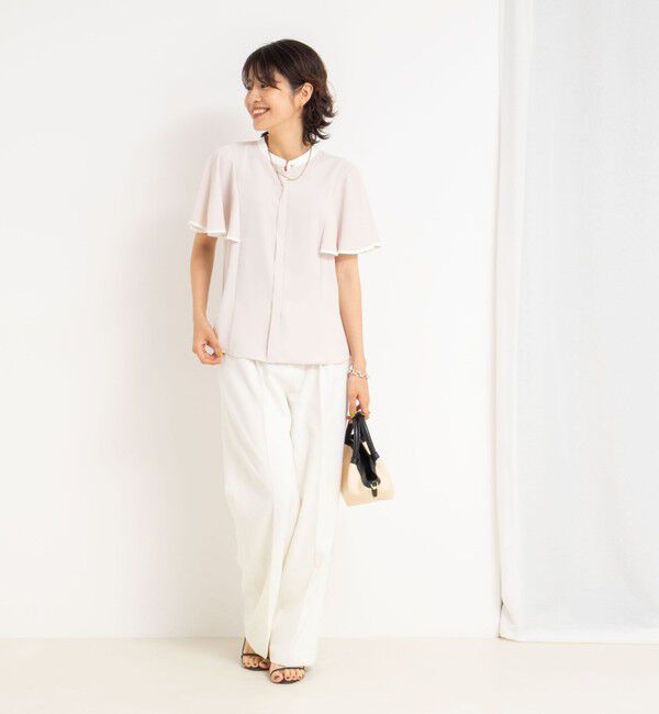 NOLLEY'S sophi「バックサテンフレアスリーブブラウス」|シャツ・ブラウス|