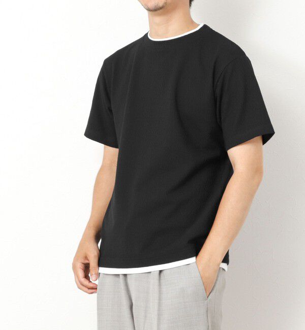 NOLLEY'S goodman「LINKS モザイク柄 レイヤードTee」|Tシャツ・カットソー|