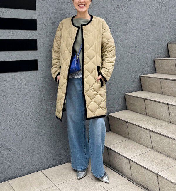 TAION×LIMONTA】別注ベロアパイピングロングダウン（NOLLEY'S