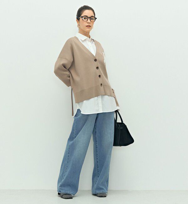 NOLLEY'S「《手洗い可能》レタードVネックニットカーディガン」|カーディガン|