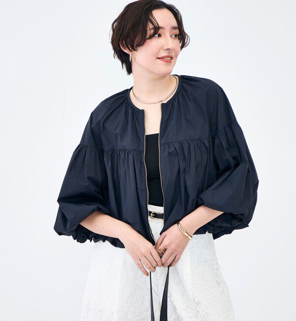 NOLLEY'S「ウォッシャブル撥水ポケッタブルボリュームブルゾン」|ブルゾン・スタジャン|