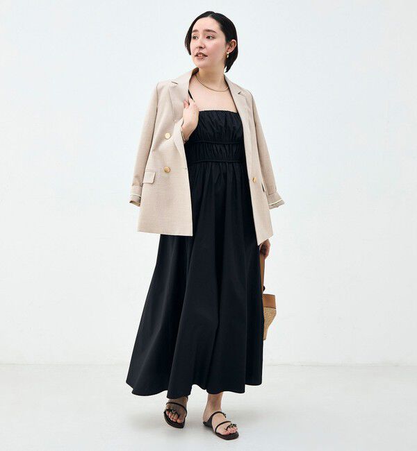 NOLLEY'S「ウォッシャブル2WAYギャザーキャミワンピース」|ワンピース|