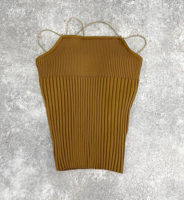 fredy emue「バッククロスカップ付きニットキャミ」|キャミソール|