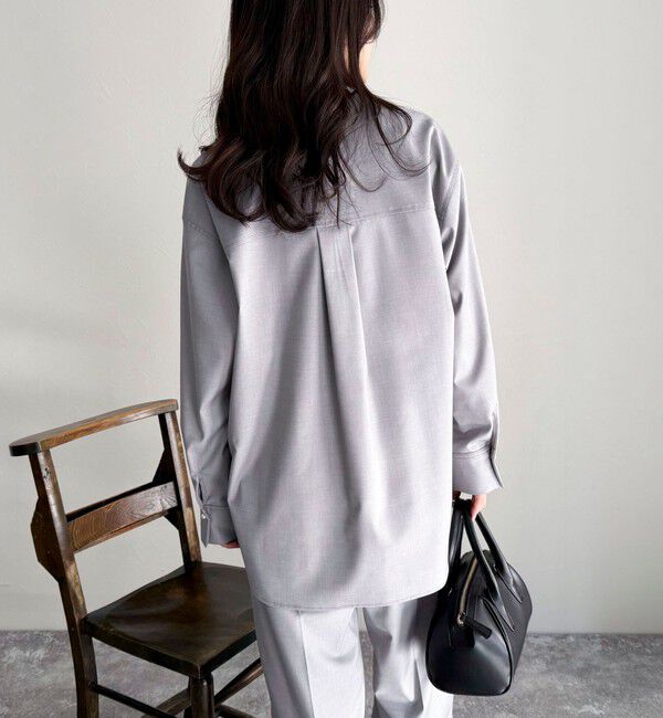 fredy emue「《セットアップ対応》TRパール釦バンドカラーシャツ」|シャツ・ブラウス|