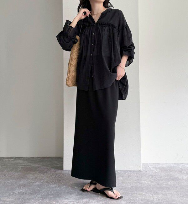 fredy emue「コットンギャザーオーバーブラウス」|シャツ・ブラウス|