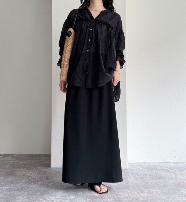 fredy emue「コットンギャザーオーバーブラウス」|シャツ・ブラウス|