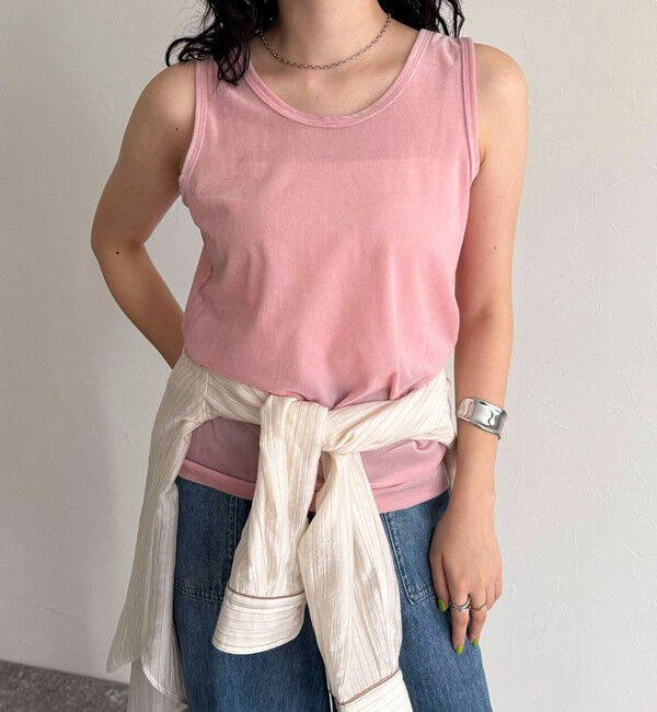 fredy emue「ベロアタンクトップ」|タンクトップ|ピンク