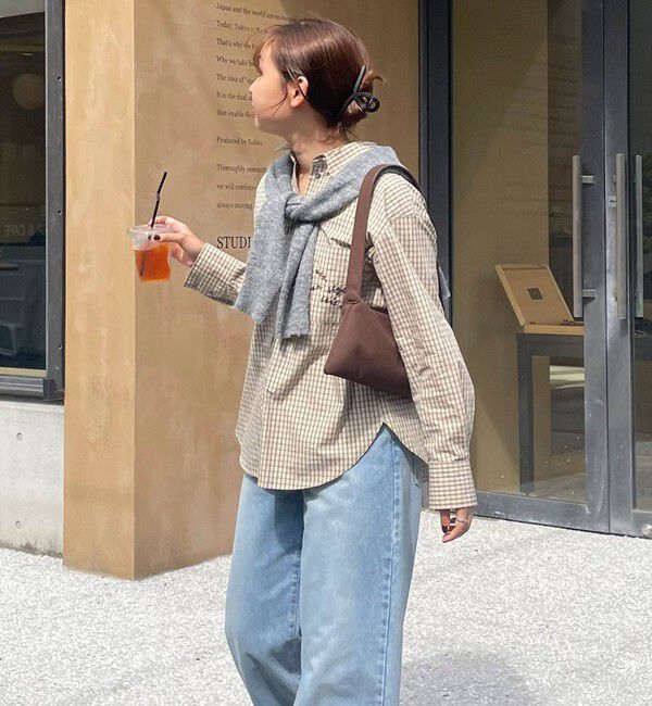 fredy emue「チェック刺繍シャツ」|シャツ・ブラウス|