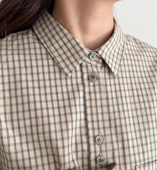 fredy emue「チェック刺繍シャツ」|シャツ・ブラウス|