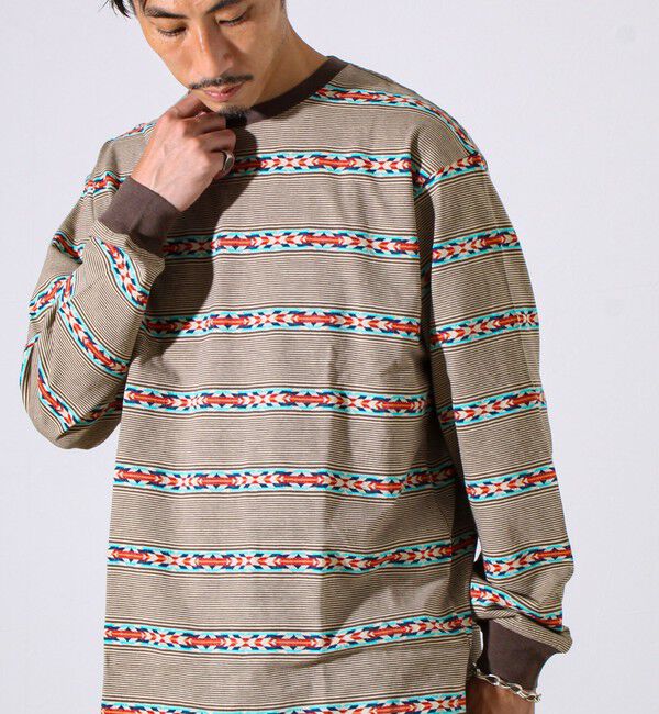GLOSTER「【PENDLETON】Jacquard LS Tee ジャガードロンT」|Tシャツ・カットソー|