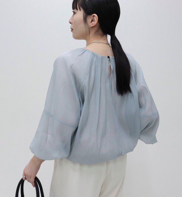 fredy emue「バルーンギャザーブラウス」|シャツ・ブラウス|グレイッシュブルー