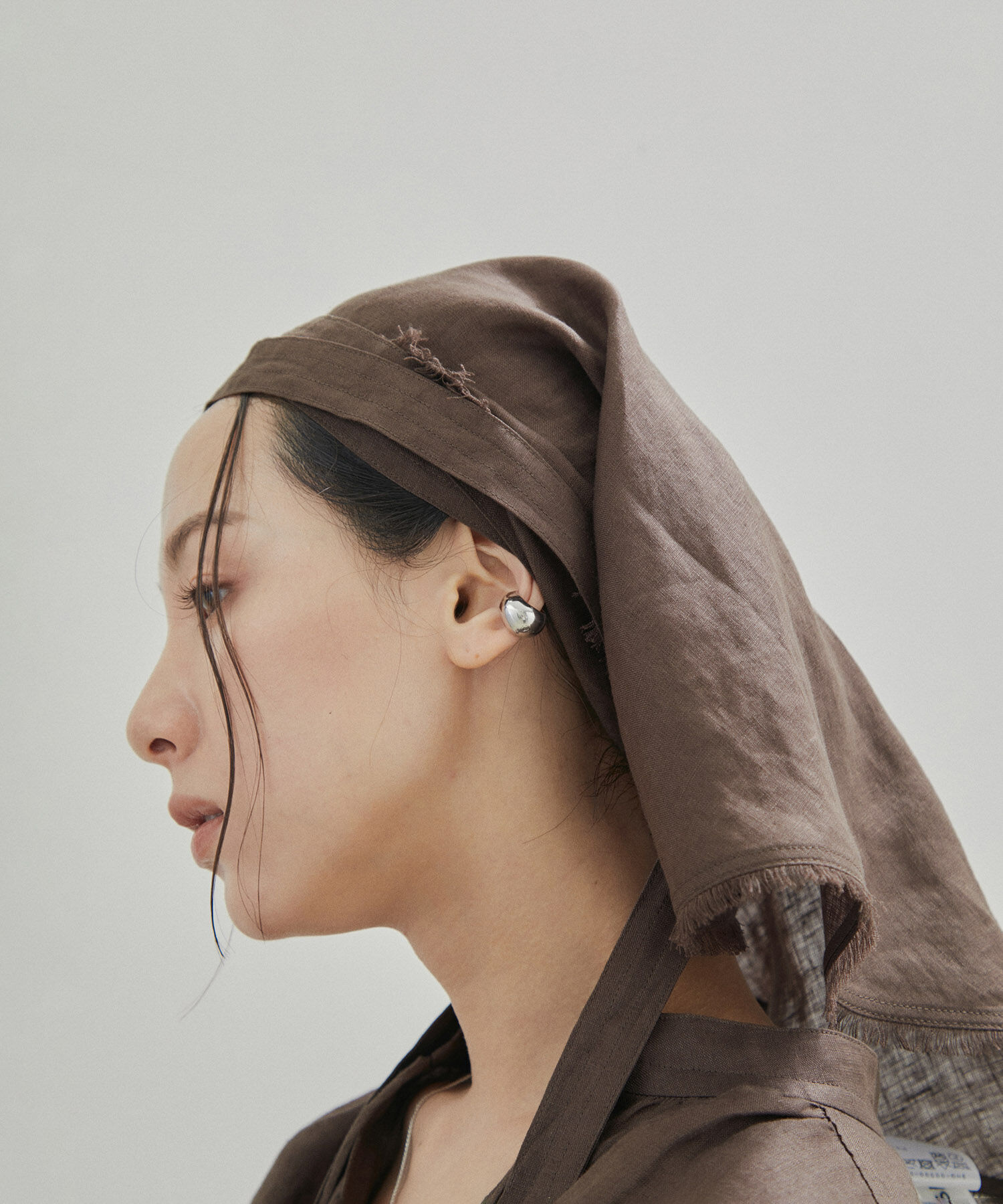 SALON adam et rope'「【洗える】ノルマンディリネンマルチウェイカーチフ/麻」|ストール|