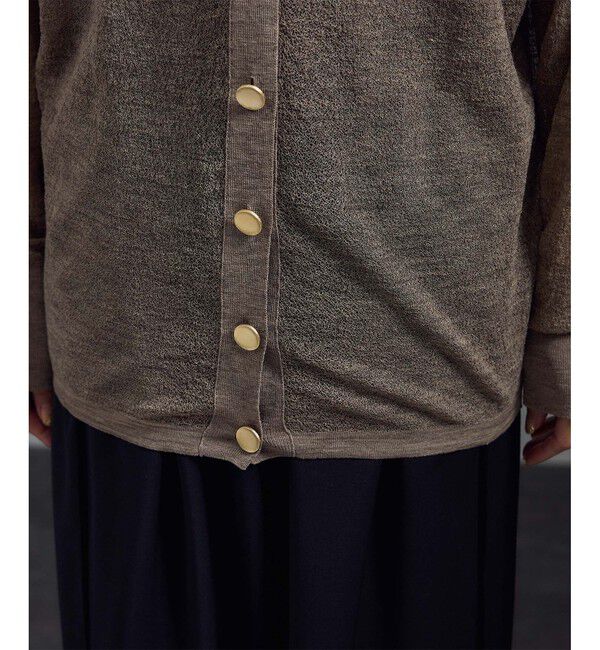 SALON adam et rope'「ウール混シアークレープVネックカーディガン」|カーディガン|