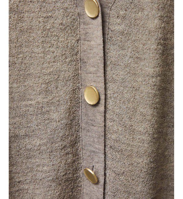 SALON adam et rope'「ウール混シアークレープVネックカーディガン」|カーディガン|