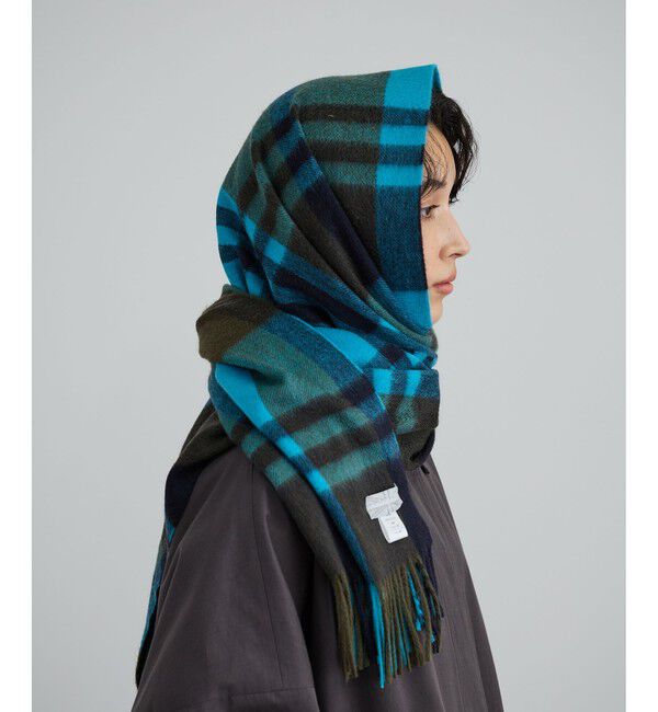 SALON adam et rope'「【J'aDoRe・一部店舗限定】【Joshua Ellis（ジョシュアエリス）】CPGストール」|ストール|ブルー系(45)