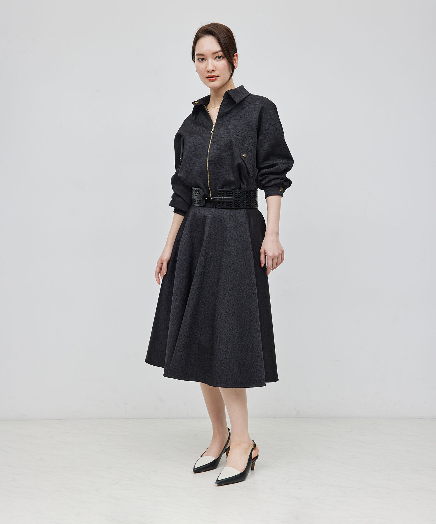 ROP&Eacute;「カッティングデザインワイドベルト」|ベルト|