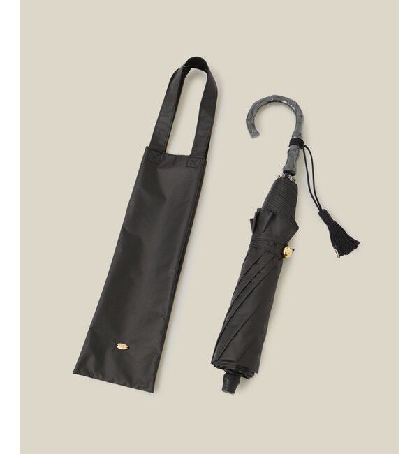 ROPE「【晴雨兼用・高機能】２段式開閉 折りたたみバンブーパラソル【UVカット/遮光・遮熱・防水効果】」|傘|